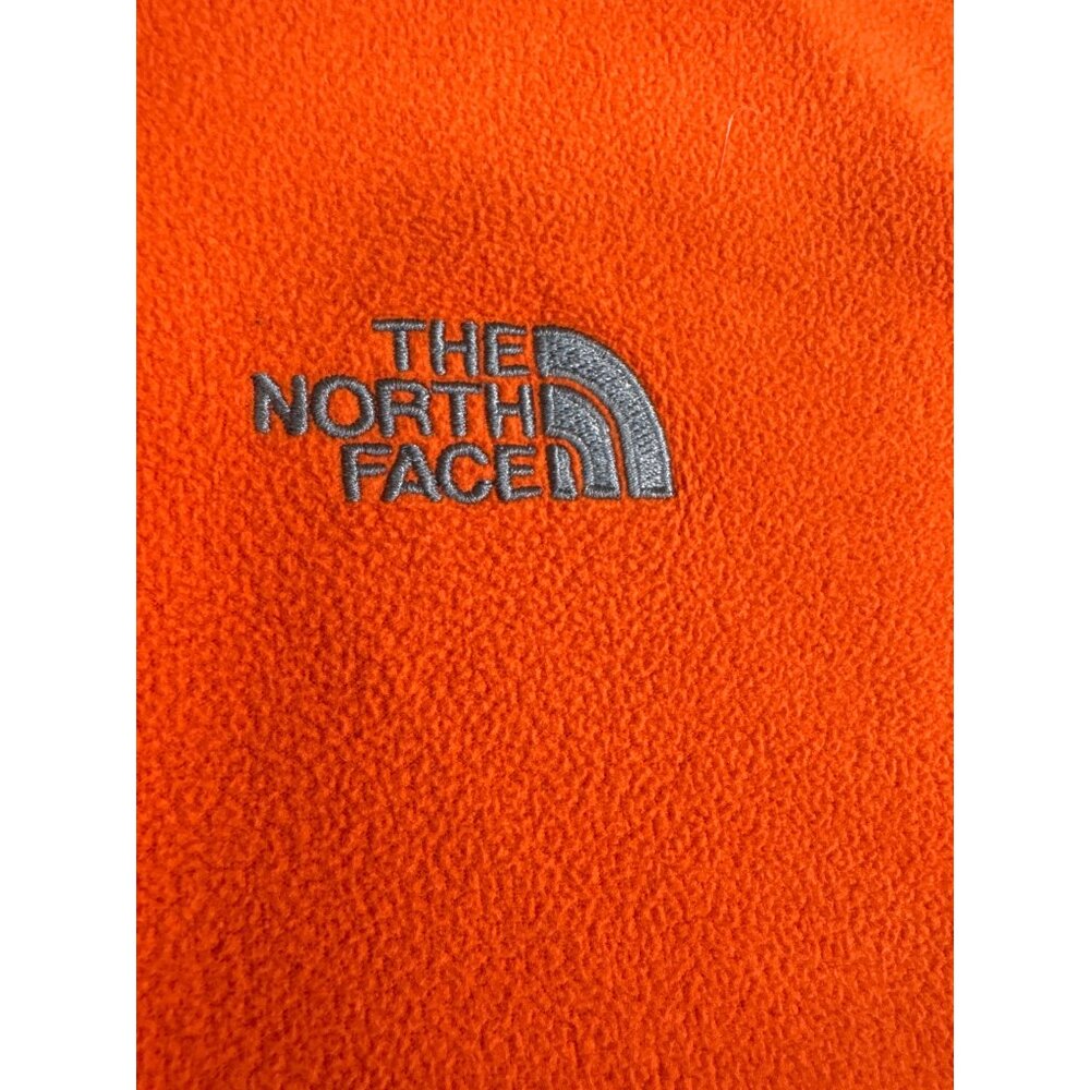 The North Face Half-Zip Fleece Jacket Mens L/G Orange Polyester Light Bright - Picture 3 of 14